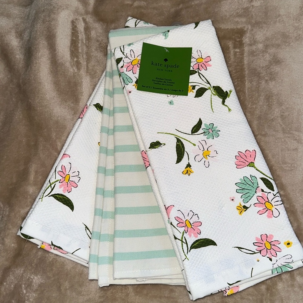 Kate Spade Spring Floral 3pk Kitchen Towels